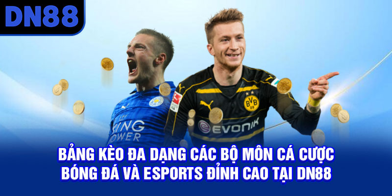 Bảng kèo đa dạng các bộ môn cá cược bóng đá và Esports đỉnh cao tại DN88