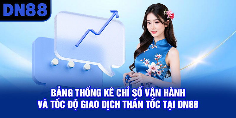 Bảng thống kê chỉ số vận hành và tốc độ giao dịch thần tốc tại DN88