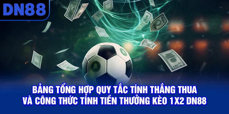 Bảng tổng hợp quy tắc tính thắng thua và công thức tính tiền thưởng kèo 1x2 DN88